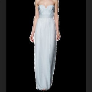 AMSALE crinkle chiffon “ice” dress 100% silk